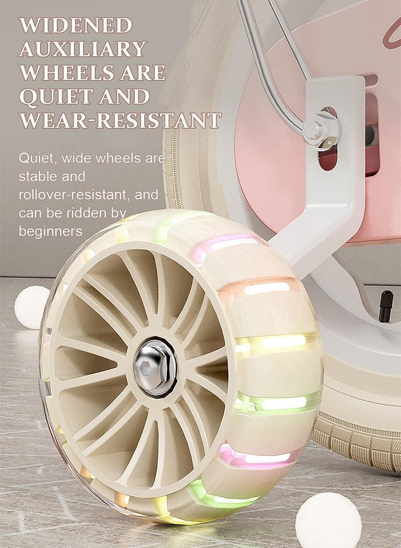 MaBaby Kids Foldable Bicycle High Carbon Steel 12-14-16-18 Inch, with Flashing Training Wheels and Adjustable Seat, for Kids 2-10 Years Boys and Girls - Image 2